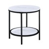 Wooden Modern 3-Piece Coffee and End Table Set with Round Tables and Storage Shelf for Living Room - 3 of 4