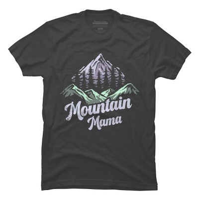 Men's Design By Humans Mountain Mama Camping Adventure Mom By Flowerr T-Shirt