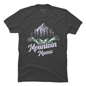 Men's Design By Humans Mountain Mama Camping Adventure Mom By Flowerr T-Shirt - 1 of 2
