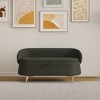 NicBex 50" End of Bed Bench Multi-functional Rectangular Bed End Storage Sofa Stool with Gold Metal Legs for Living Room, Bedroom, Entryway - 2 of 4