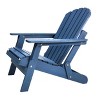 Oversize Wooden Outdoor Folding Adirondack Chair with Pre-Assembled BackRest & SeatBoard, Wood Patio Chair for Garden Backyard Porch Pool Deck Firepit - 3 of 4