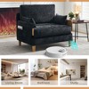 PAGED Convertible 3-in-1 Accent Lounge Chair Bed with Side Pockets & 3 Pillows,Upholstered Sleeper Chair Sofa for Living Room,Study - 3 of 4