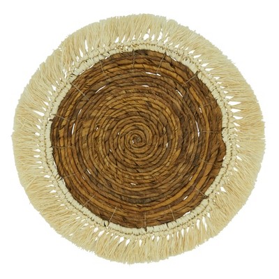 Saro Lifestyle Table Mats With Raffia Abaca Design (set Of 4), Brown ...