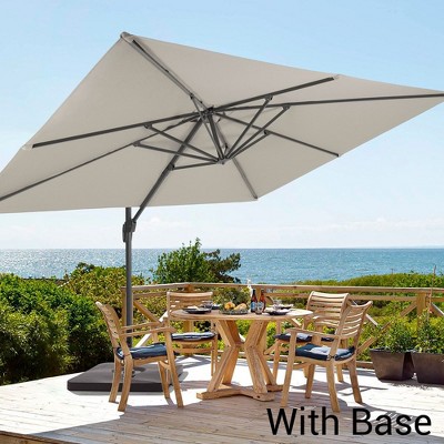 11.5x9ft Cantilever Patio Umbrella with 270g Fade-Resistant Fabric,