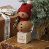 Primitives By Kathy 7.5 Inch Be Merry Sitter Snowman Rustic Primitive Looking Snowman Figurines - 3 of 3