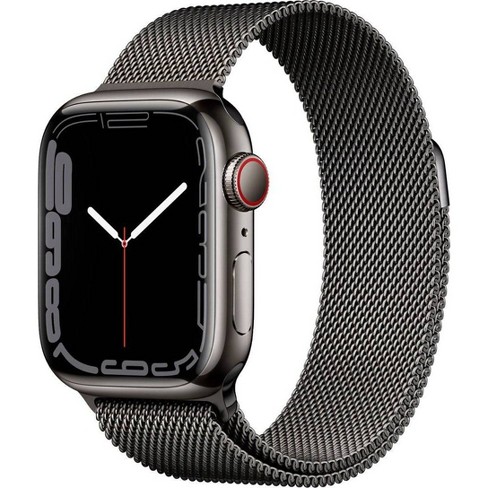 Apple Watch Series 7 GPS+Cellular, 41mm Graphite Stainless Steel Case with  Graphite Milanese Loop(2021, 7th Generation) - Target Certified Refurbished