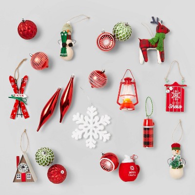 20pc Snowed In Red Christmas Ornament Kit - Wondershop™