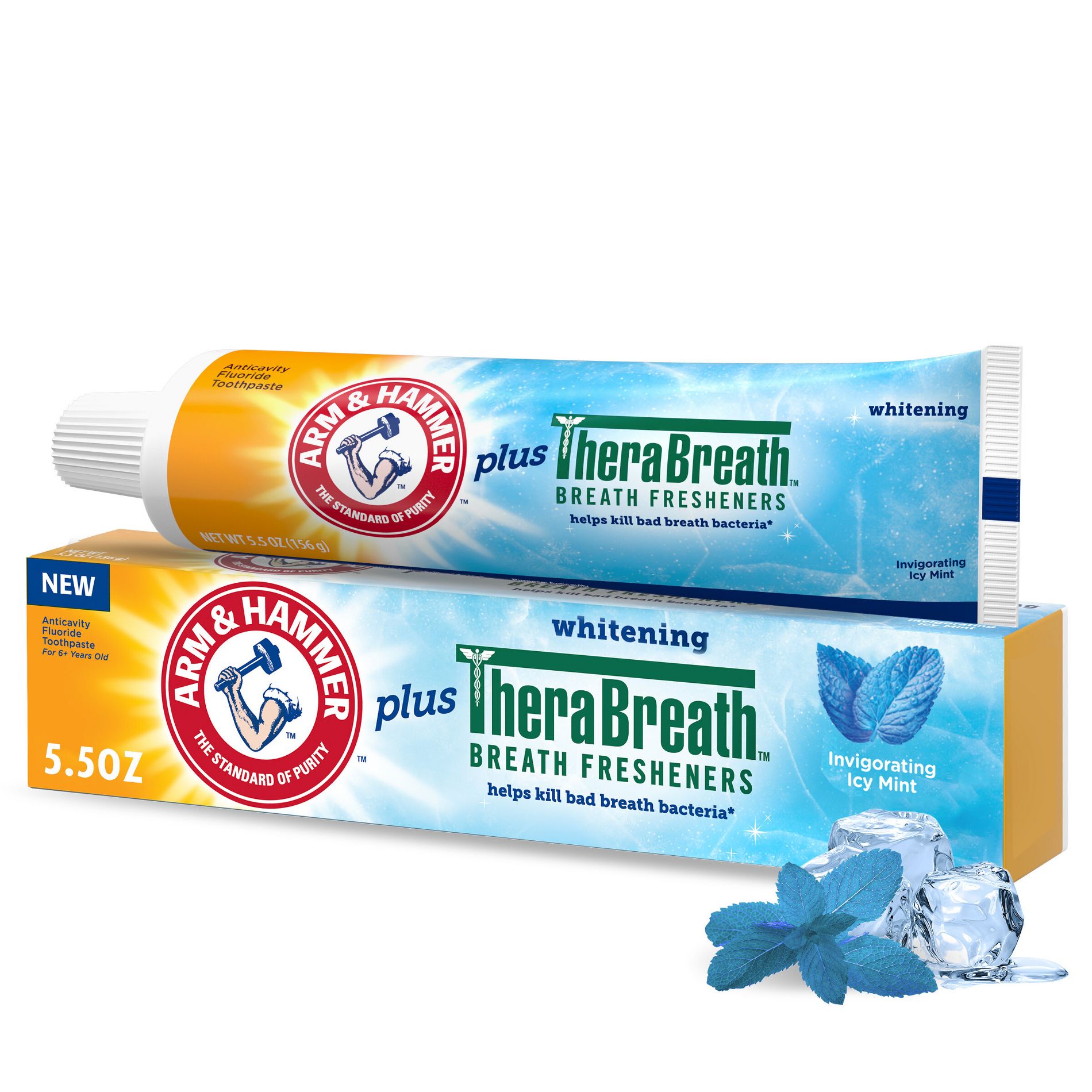 Arm & Hammer + Therabreath Toothpaste - Icy Mint - 5.5oz