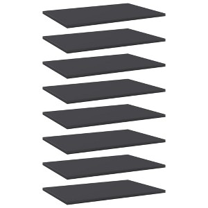 vidaXL Bookshelf Boards 8 pcs Gray 23.6"x15.7"x0.6" Engineered Wood - 1 of 4