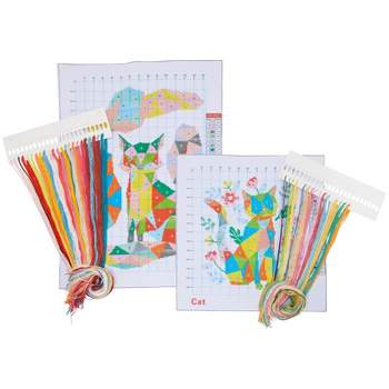 Liphontcta 10 Pack Stamped Cross Stitch Beginners Kits for Kids Starter  Cross