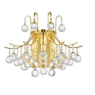 Elegant Lighting Toureg 3 light Gold Wall Sconce Clear Royal Cut Crystal