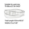 INSPIRE CHIC Women's Metal Buckle Transparent Adjustable Waist Belts - 3 of 4