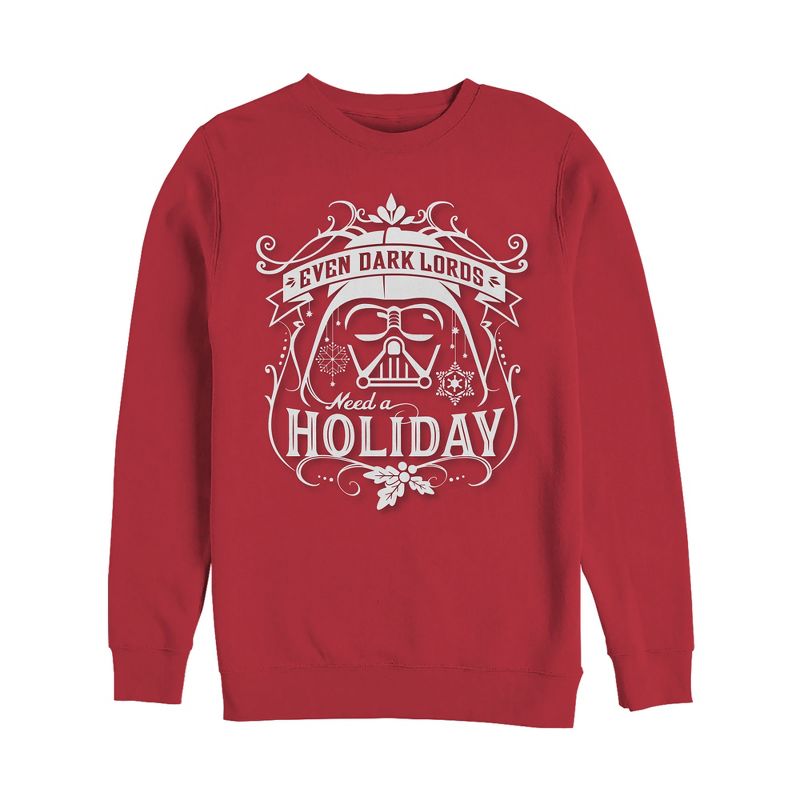Men's Star Wars Christmas Dark Lord Holiday Sweatshirt, 1 of 4