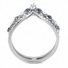 Slickblue Women's Crown-Inspired Halo Ring in Silver, Multicolor Synthetic Crystals, Stainless Steel, Sizes 5 to 10 - 3 of 4