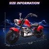 36V Kids Electric Dirt Bike, 350W Brushless Motor, Up to 16.5 mph, Training Wheels, Leather Seat, LED Lights, Music, Ride On Motorcycle - 4 of 4