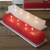 Vance Kitira 12.25" Layered Brick Candle, Red - 4 of 4