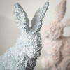 Sullivans 9" & 12" Floral Bunny Figurine Set of 2, Resin - 2 of 3