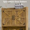 Over The Toilet Storage Cabinet with Barn Doors & Toilet Paper Holder Stand, Space-Saving Toilet Rack - 4 of 4