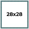 PosterPalooza | Square Simple Blue Picture Frame - UV Acrylic, Foam Board Backing, Hanging Hardware - 2 of 4