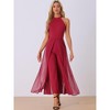 INSPIRE CHIC Women's Sleeveless Halter Neck Elegant Wedding Cocktail Dressy Jumpsuits - 4 of 4