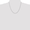 Black Bow Jewelry 1mm, 14k White Gold, Diamond Cut Solid Spiga Chain Necklace - 2 of 4