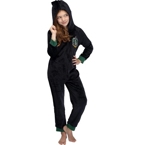 Harry Potter Slytherin Union Suit Costume Pajama with Hood