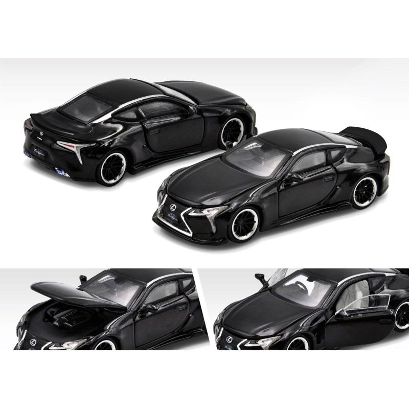 Lexus LC500 LB Works RHD (Right Hand Drive) Dark Black Limited Edition to 1200 pieces 1/64 Diecast Model Car by Era Car, 3 of 4