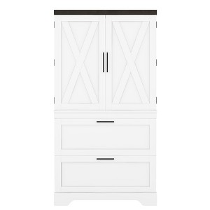 TIRAMISUBEST Modern Wooden Cabinet with Storage Divider & Drawers - Multi-Door Living Room Storage - 1 of 4