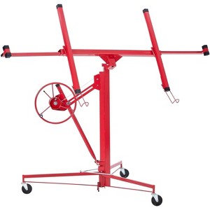 COZONY 11 FT/16FT Drywall Lift, Heavy Duty Panel Jack Hoist, 150 lbs Capacity, 360° Adjustable, Foldable Sheetrock Lifter w/ Wheels, DIY/Pro - 1 of 4