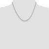 Black Bow Jewelry 3.2mm Sterling Silver Solid Oval Rolo Chain Necklace - 2 of 4