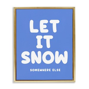 Stupell Industries Snow Somewhere Else Floating Frame Canvas Art - 1 of 4