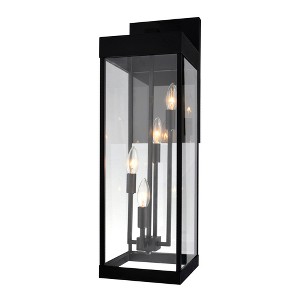 CWI Lighting Windsor 4 Light Black Outdoor Wall Light - 1 of 4