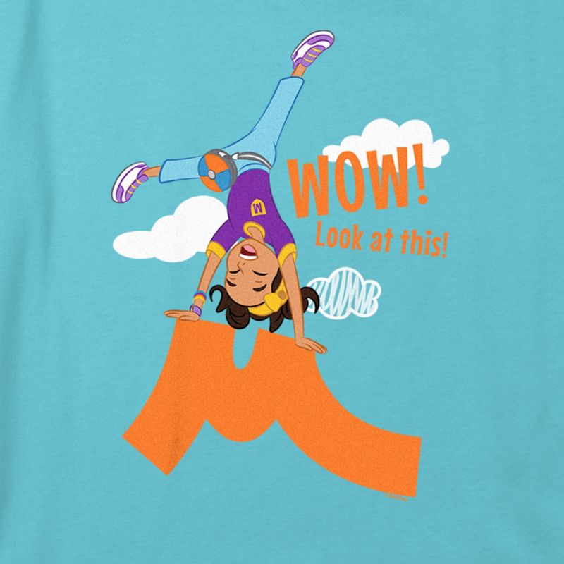 Girl's Blippi Look at This! Meekah Crop Top T-Shirt, 2 of 4