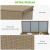 FURNIinspire Utility Storage Cabinet 83 Gallon Deck Box Large Outdoor Storage Chest Pe Wicker Trunk For Outside On Wheels, Brown, 48.80"*26.40"*5.90" - 4 of 4