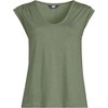 Lands' End Women's Linen Blend Cap Sleeve Gathered Shoulder Tee - 3 of 4