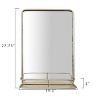Metal Framed Wall Mirror with Shelf - 2 of 4