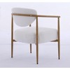 Kumasinova 24.8" Wide Dining Chairs,Upholstered Chairs with Wood Grain Metal Frame,Foam Back,Plush Armchair for Living Room,Bedroom,Dining Room - 3 of 4