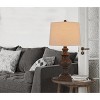 Cal Lighting Hertford 100W Resin Table lamp with Taper Drum hardback Fabric Shade. Priced and Sold as Pairs - 4 of 4