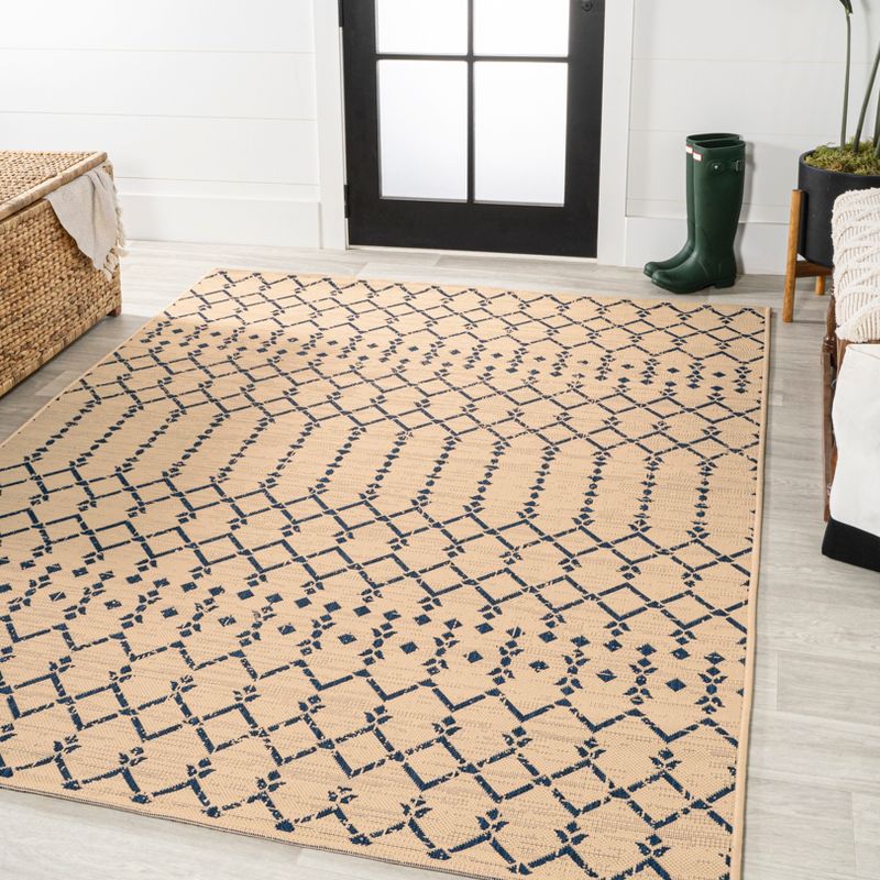 Ourika Moroccan Geometric Textured Weave Indoor/Outdoor Area Rug - JONATHAN Y, 5 of 14