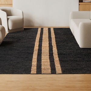 JONATHAN Y Olivier Rustic Beach House Wide Ticking Stripe Jute Area Rug - 1 of 4