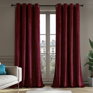 Deconovo Velvet Blackout Curtains – 2 Panels, Thermal, Grommet Top - 1 of 4