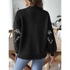 Coolmee Women's Halloween Print Button Down Cardigan V Neck Drop Shoulder Knit Outerwear - 4 of 4