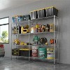 KTMBDW Storage Shelves, 58''W Wire Shelving Unit 4 Tier Metal Shelves for Storage Rack Metal Shelving for Pantry Shelves Kitchen Steel Shelving,Silver - 4 of 4