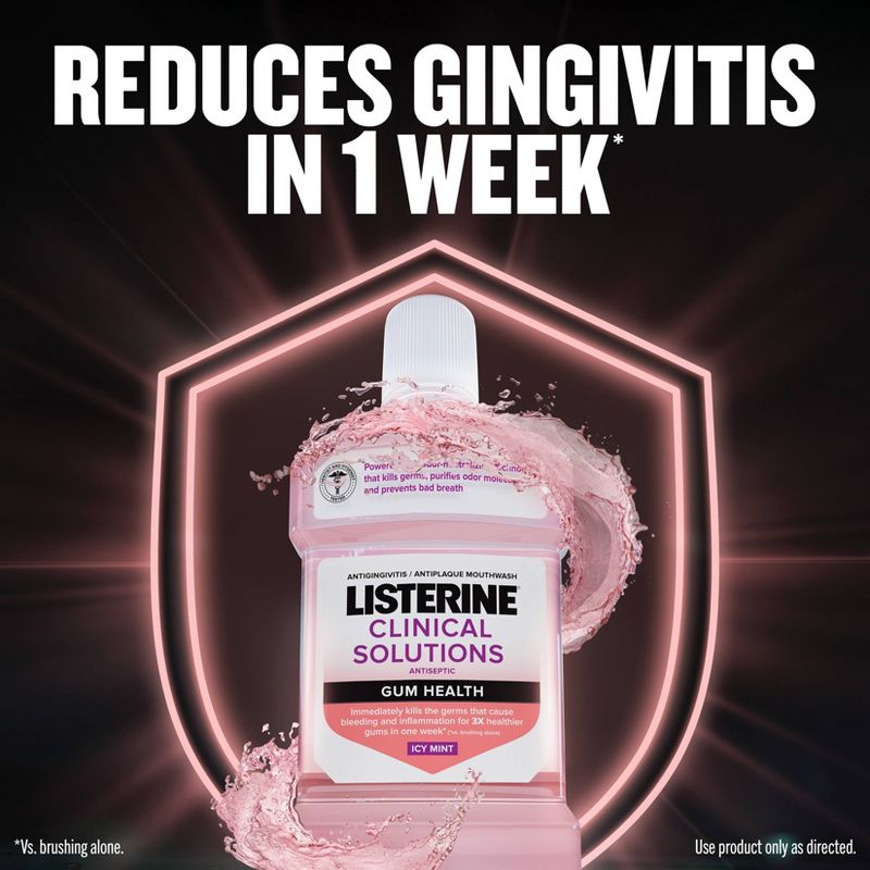 Listerine Clinical Solutions Gum Health Mouthwash for Antigingivitis and Antiplaque - 1L, 6 of 9