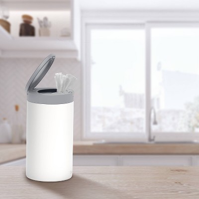 Tovolo Spectrum Disinfecting Wipe Canister White: Stainless Steel Kitchen Storage Organizer, 11.75" Height, 7.25" Width — фото 4