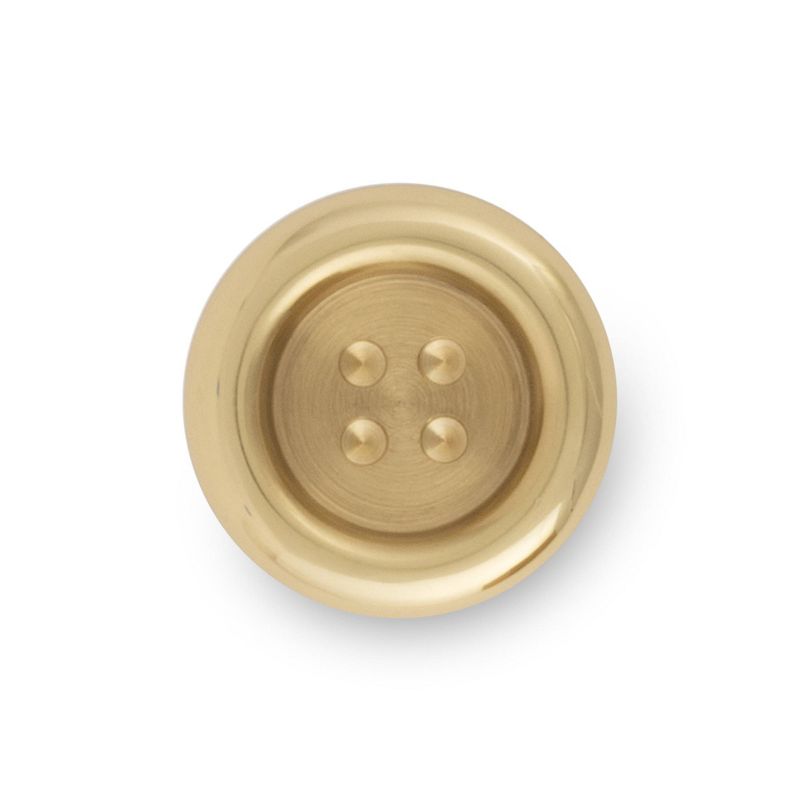 Dritz Brass Button Knob Bright Brass, 1 of 7