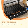 Gulches 43" Heavy Duty Dog Crate,Bowl Holder,Strong Steel Dog Crate with Wheels, Detachable Door, Openable Top for Large and Extra Large Dogs, Black - 4 of 4