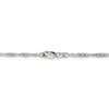 Black Bow Jewelry 2.5mm, Sterling Silver Solid Loose Rope Chain Necklace - 4 of 4
