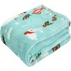 Lomsoe Christmas Snowman Blanket Holiday Printed Flannel Throw Blanket Perfect Holiday Decor Gift for Family Friends Christmas Gift. - 2 of 4