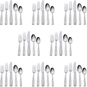 Chefs 18/10 Stainless Steel 44 Piece Flatware Set, Service for 8, Azore Sand